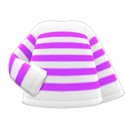 Animal Crossing Items Striped Shirt Purple