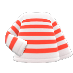 Animal Crossing Items Striped Shirt Red