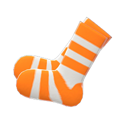 Animal Crossing Items Striped Socks Orange