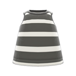 Animal Crossing Items Striped Tank Black