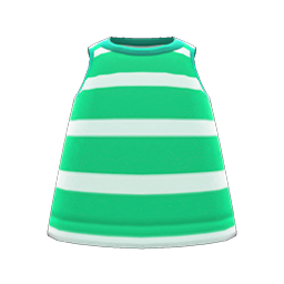 Animal Crossing Items Striped Tank Green