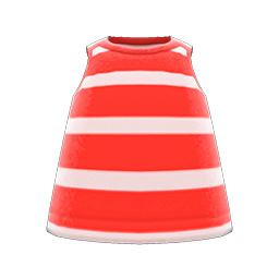 Animal Crossing Items Striped Tank Red