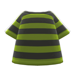 Animal Crossing Items Striped Tee Green