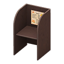 Animal Crossing Items Study carrel Café menu Posting Dark brown