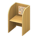 Animal Crossing Items Study carrel Café menu Posting Light brown