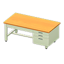 Animal Crossing Items Sturdy office desk White with wooden top