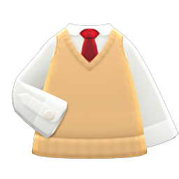 Animal Crossing Items Sweater-vest Beige