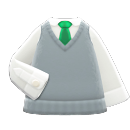 Animal Crossing Items Sweater-vest Gray