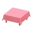 Animal Crossing Items Table With Cloth Pink