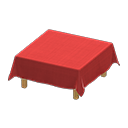 Animal Crossing Items Table With Cloth Red