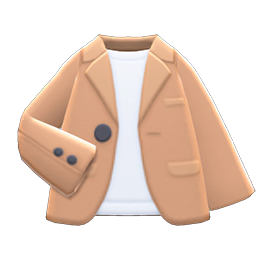 Animal Crossing Items Tailored Jacket Beige