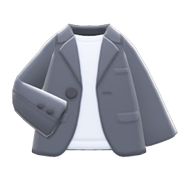 Animal Crossing Items Tailored Jacket Gray