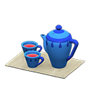 Animal Crossing Items Tea Set Blue / Gray