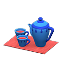 Animal Crossing Items Tea Set Blue / Red