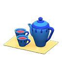 Animal Crossing Items Tea Set Blue / Yellow