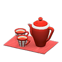 Animal Crossing Items Tea Set Red / Red