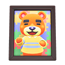 Animal Crossing Items Teddy'S Photo Dark Wood