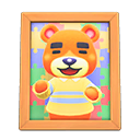 Animal Crossing Items Teddy'S Photo Natural Wood