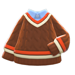 Animal Crossing Items Tennis Sweater Brown