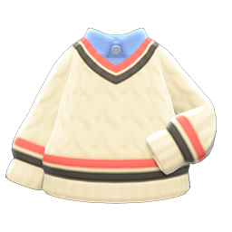 Animal Crossing Items Tennis Sweater Ivory