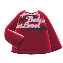 Animal Crossing Items Text Shirt Red