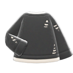 Animal Crossing Items Thread-worn Sweater Black