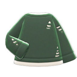 Animal Crossing Items Thread-worn Sweater Green