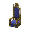 Animal Crossing Items Throne Blue Fabric color Gold