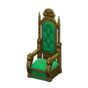 Animal Crossing Items Throne Green Fabric color Gold