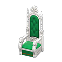 Animal Crossing Items Throne Green Fabric color White