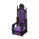 Animal Crossing Items Throne Purple Fabric color Black