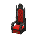 Animal Crossing Items Throne Red Fabric color Black