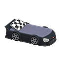 Animal Crossing Items Throwback Race-car Bed Black