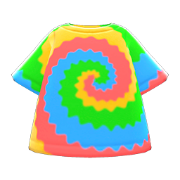 Animal Crossing Items Switch Tie-dye Shirt