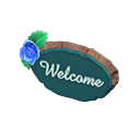 Animal Crossing Items Timber Doorplate Blue