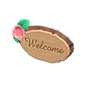 Animal Crossing Items Timber Doorplate Natural wood