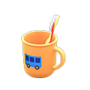 Animal Crossing Items Toothbrush-and-cup set Bus Cup design Orange