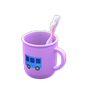 Animal Crossing Items Toothbrush-and-cup set Bus Cup design Purple