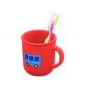 Animal Crossing Items Toothbrush-and-cup set Bus Cup design Red