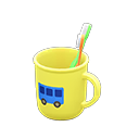 Animal Crossing Items Toothbrush-and-cup set Bus Cup design Yellow