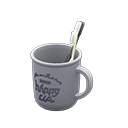 Animal Crossing Items Toothbrush-and-cup set Logo Cup design Gray