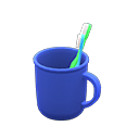 Animal Crossing Items Toothbrush-and-cup set Plain Cup design Blue