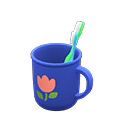 Animal Crossing Items Toothbrush-and-cup set Tulip Cup design Blue