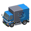 Animal Crossing Items Truck Seafood company Logo Blue