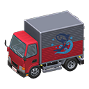 Animal Crossing Items Truck Seafood company Logo Red