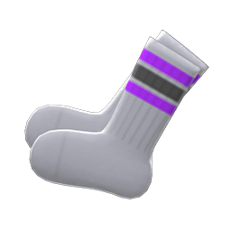 Animal Crossing Items Tube Socks Purple