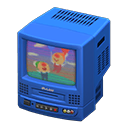 Animal Crossing Items TV with VCR Cartoon Video Blue