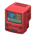 Animal Crossing Items TV with VCR Sci-fi movie Video Red