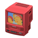 Animal Crossing Items TV with VCR Sporting event Video Red