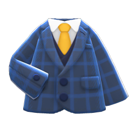 Animal Crossing Items Tweed Jacket Blue